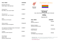 New GLBTQI DVDs