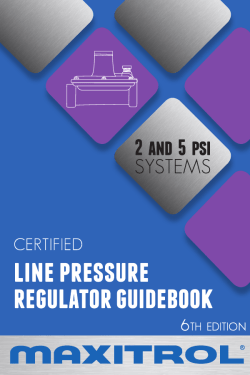 6th Edition Natural Gas Certified Line Pressure Regulator