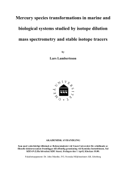 Mercury species transformations in marine and biological systems