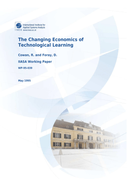 The Changing Economics of Technological Learning