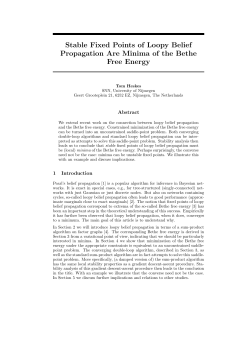 Stable Fixed Points of Loopy Belief Propagation Are Local Minima of