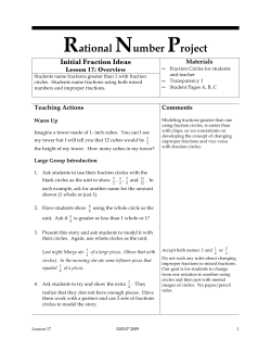 Rational Number Project