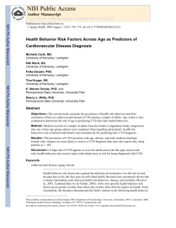 Health Behavior Risk Factors Across Age as Predictors of