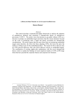 Sharon Hannes* Abstract This article develops a demand