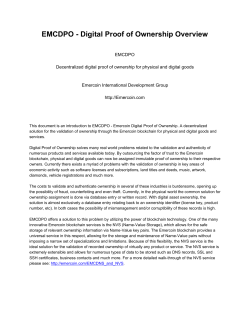 EMCDPO Digital Proof of Ownership Overview