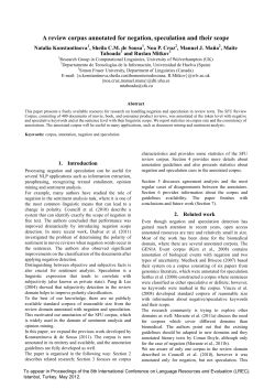 A review corpus annotated for negation, speculation and