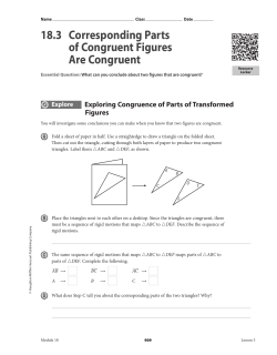 18.3 Corresponding Parts of Congruent Figures Are Congruent