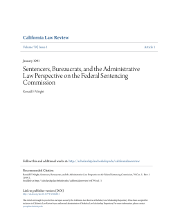 Sentencers, Bureaucrats, and the Administrative Law Perspective on
