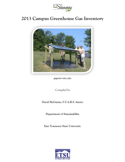 2013 Campus Greenhouse Gas Inventory