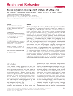 Group independent component analysis of MR spectra