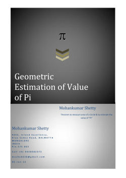 Geometric Estimation of Value of Pi