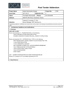 addendum 3 - Coleman Construction Ltd