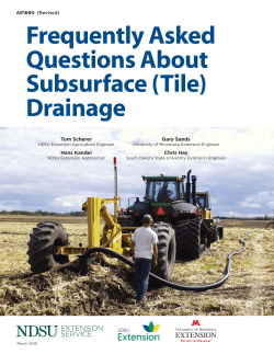 (Tile) Drainage - NDSU Agriculture