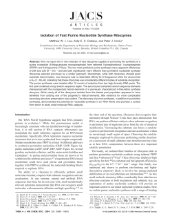 Isolation of Fast Purine Nucleotide Synthase