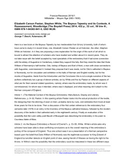 Elizabeth Carson Pastan, Stephen White, The Bayeux Tapestry and