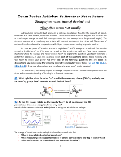 Team Poster Activity: To Rotate or Not to Rotate Always often means