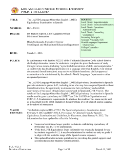 Bul-4723.3 LOTE Equivalency Examination