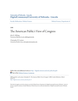 The American Public`s View of Congress
