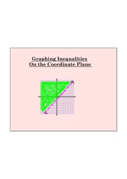 Graphing Inequalities on a Coordinate Plane Notes