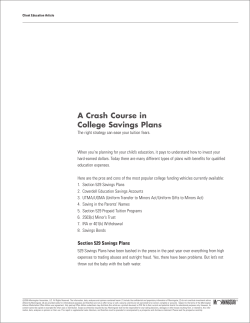 A Crash Course in College Savings Plans