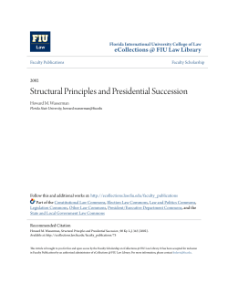 Structural Principles and Presidential Succession