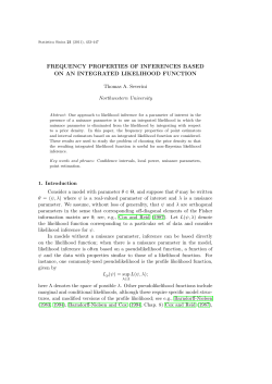 frequency properties of inferences based on an integrated likelihood