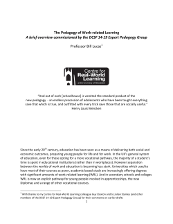 The Pedagogy of Work-Related Learning