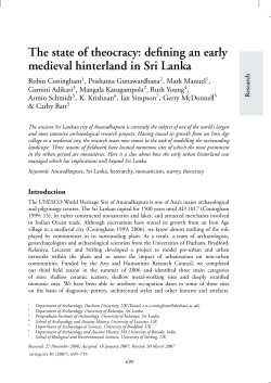 The state of theocracy: defining an early medieval hinterland in Sri