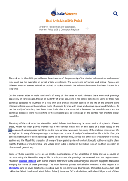Rock Art In Mesolithic Period