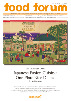 Japanese Fusion Cuisine: One-plate Rice Dishes
