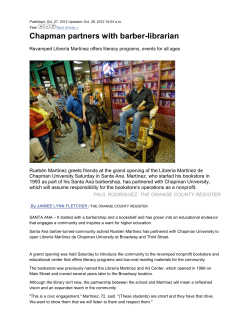 Chapman partners with barber-librarian