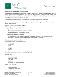 Club Uniforms - MLC Gymnastics Club