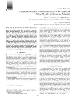 Sequential Combination of Constituent Oxides in the Synthesis of Pb