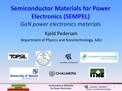 The potential of GaN for future energy efficient devices - CORPE