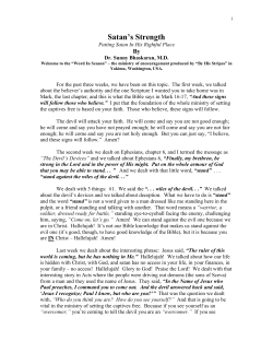 Satan`s Strength - By His Stripes Ministries