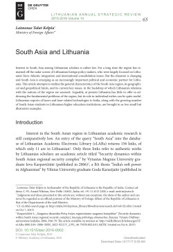 South Asia and Lithuania