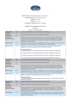Crimes and Clues Subject : Science Grades: 3, 4, 5, 6