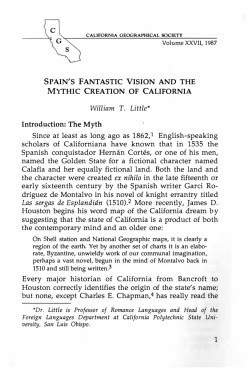 SPAIN`S FANTASTIC VISION AND THE MYTHIC CREATION OF