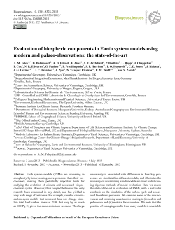 Evaluation of biospheric components in Earth system models using