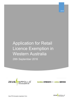 Application for Retail Licence Exemption in Western Australia