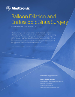 Balloon Dilation and Endoscopic Sinus Surgery