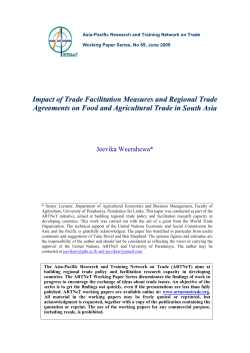 Improving Intra-Regional Trade in South Asia through Trade