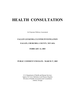 Air Exposure Pathway Assessment
