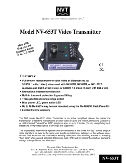 NVT NV-653T Analog Transmission product datasheet