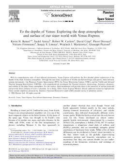 To the depths of Venus: Exploring the deep atmosphere and surface