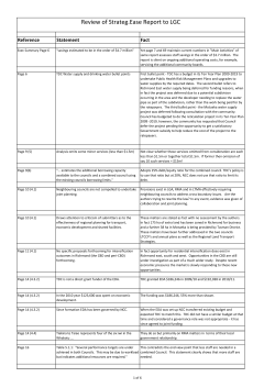 Review of Strateg.Ease Report to LGC