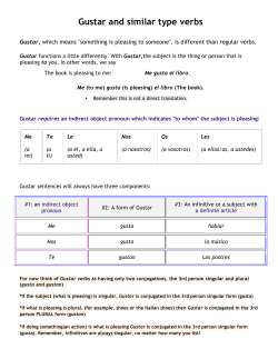 Gustar and similar type verbs