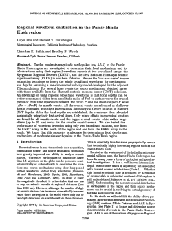 Regional waveform calibration in the Pamir
