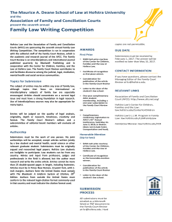 FCR Writing Competiton FINAL (1) - Hofstra Law