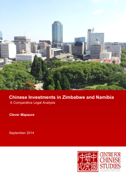 Chinese Investments in Zimbabwe and Namibia